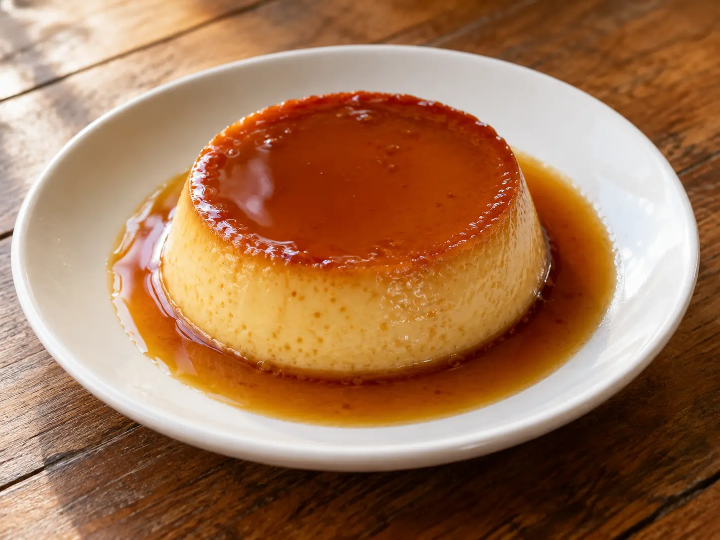 KI-generiertes Illustrationsbild eines Milchflans, für den Bereich Desserts